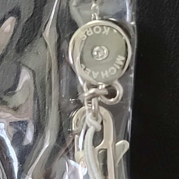 Michael Kors MK Monogram MOP & Silver-Tone Chain - Picture 9 of 11